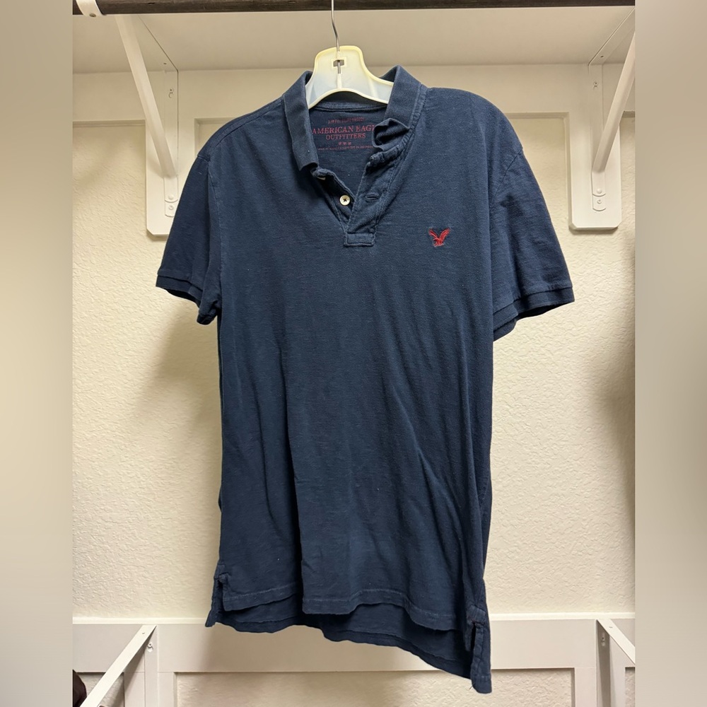 American Eagle men’s navy slim fit polo